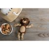 Bone Dry Lion With Squeaker Burlap Pet Toy