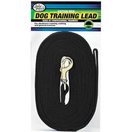 Four Paws Cotton Web Dog Lead Black 30 Feet