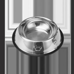 Anti-Skid Stainless Steel Pet Bowl (Pack of 1)
