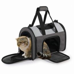 JESPET Soft-Sided Kennel Pet Carrier for Small Dogs, Cats, Puppy, Airline Approved Cat Carriers Dog Carrier Collapsible, Travel Handbag & Car Seat (Pa