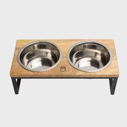 GF Pet Wood & Metal Elevated Feeder (Pack of 1)